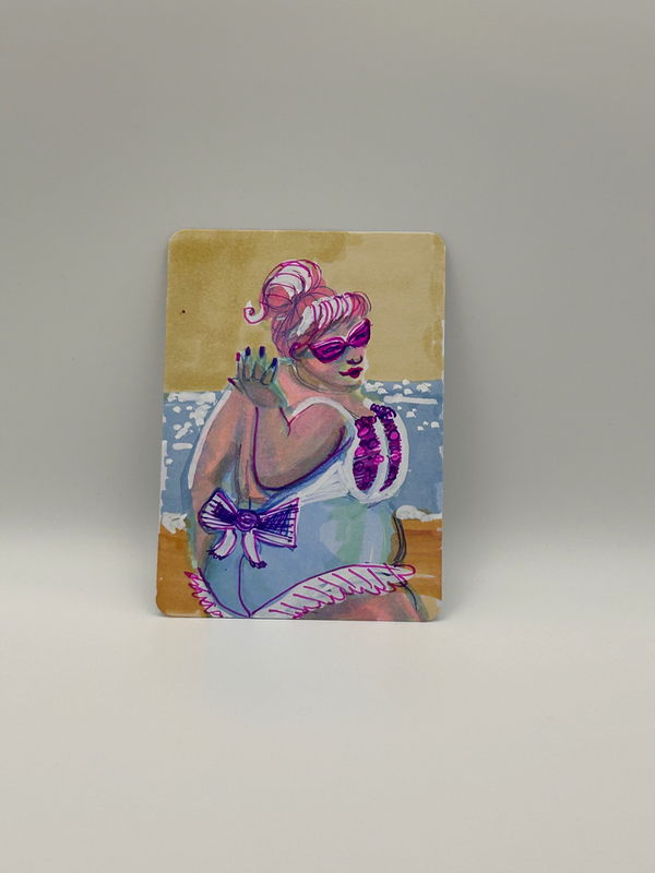 Let’s Go Girls aceo art card