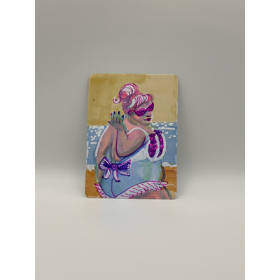 Let’s Go Girls aceo art card thumbnail 1