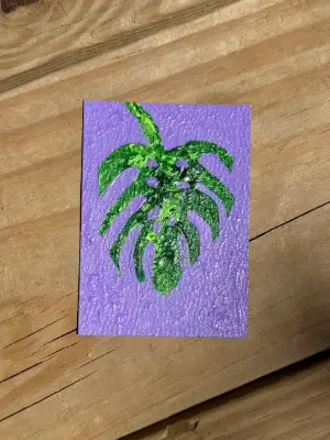 Still Growing | Original Tiny Painting aceo art card thumbnail 3