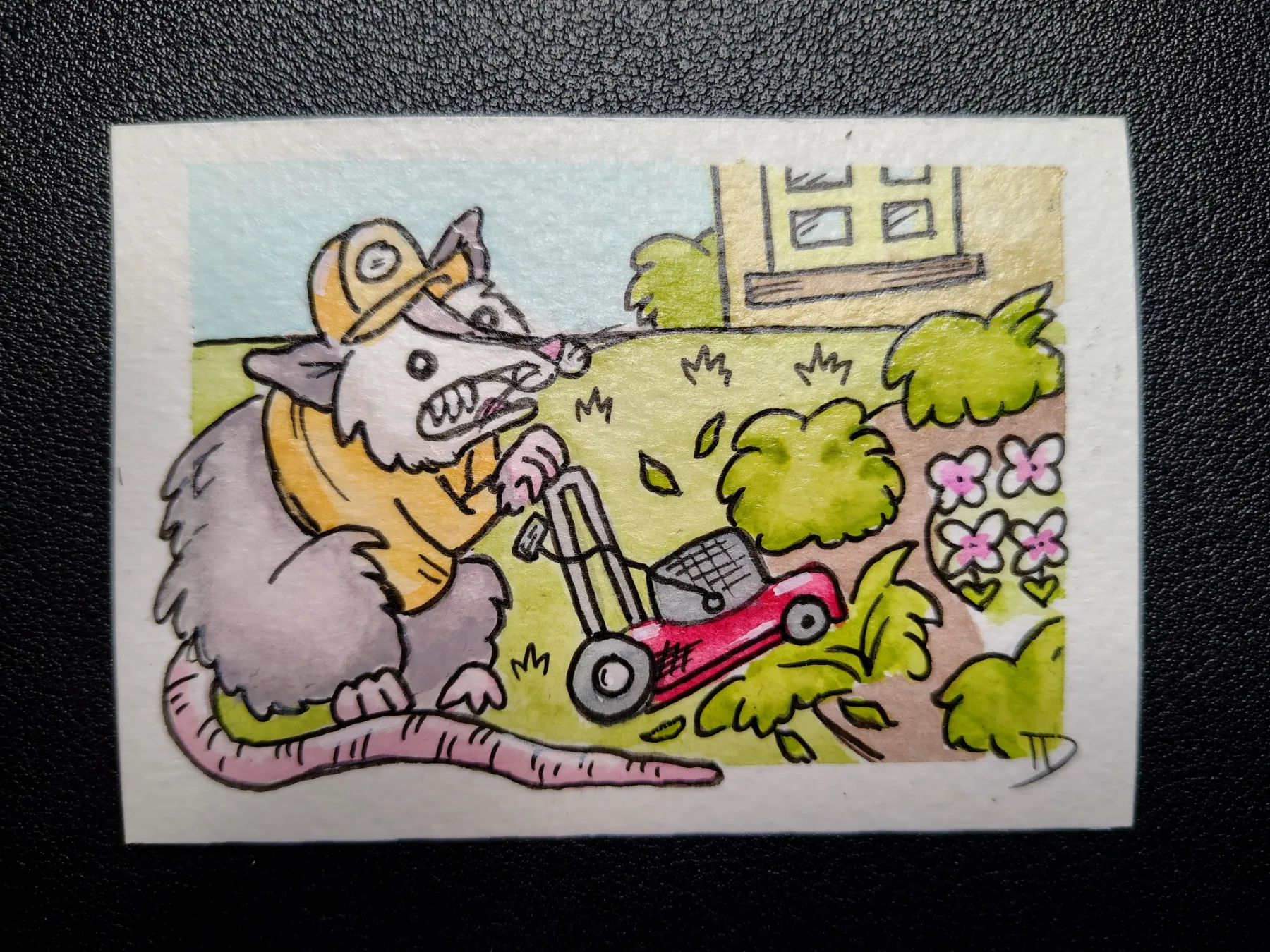 "Landscraper" aceo art card