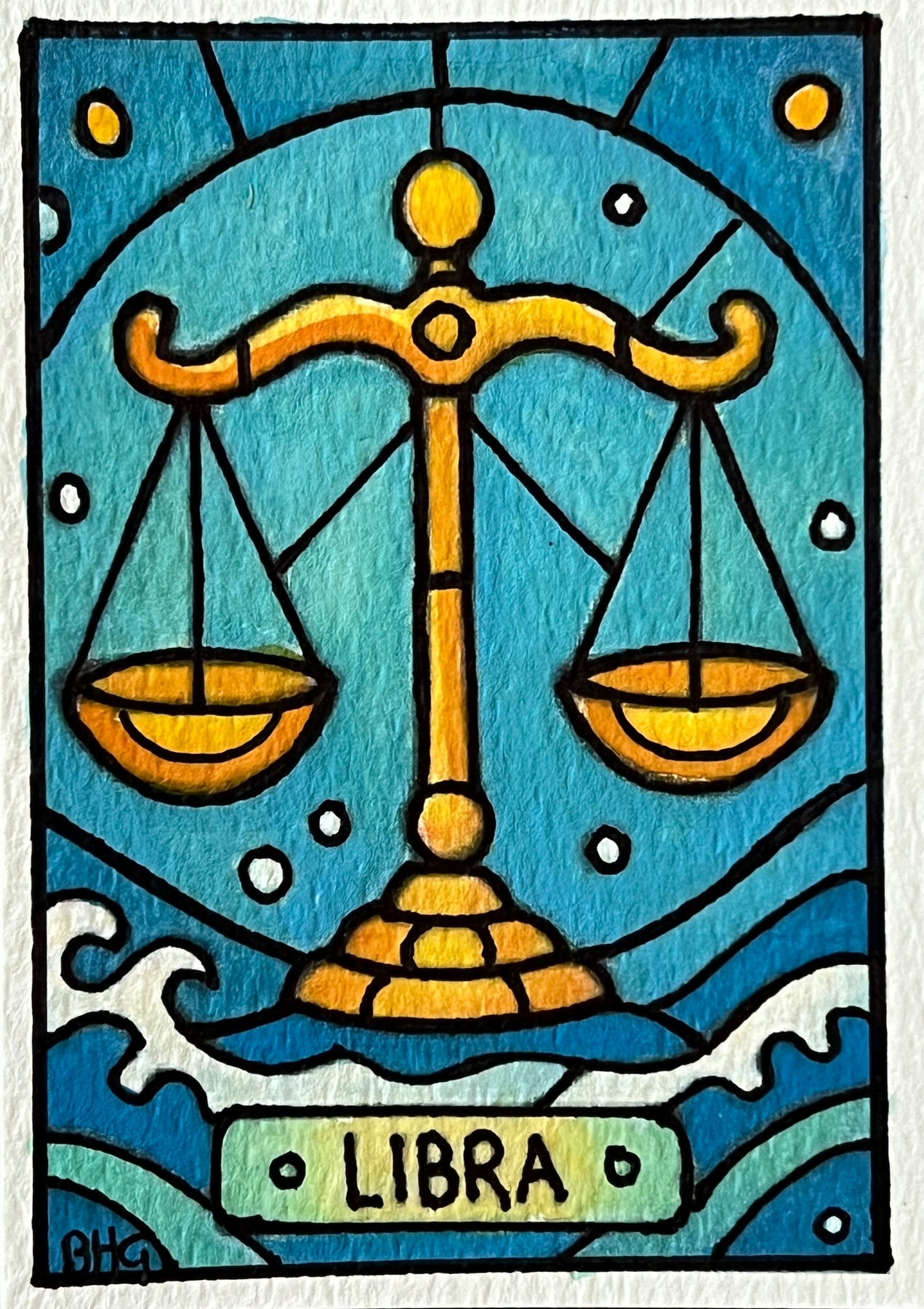 Libra aceo art card