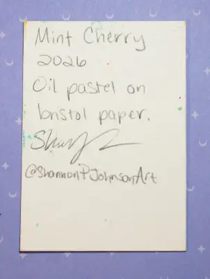 Mint Cherry Drippy Dreams aceo art card thumbnail 2