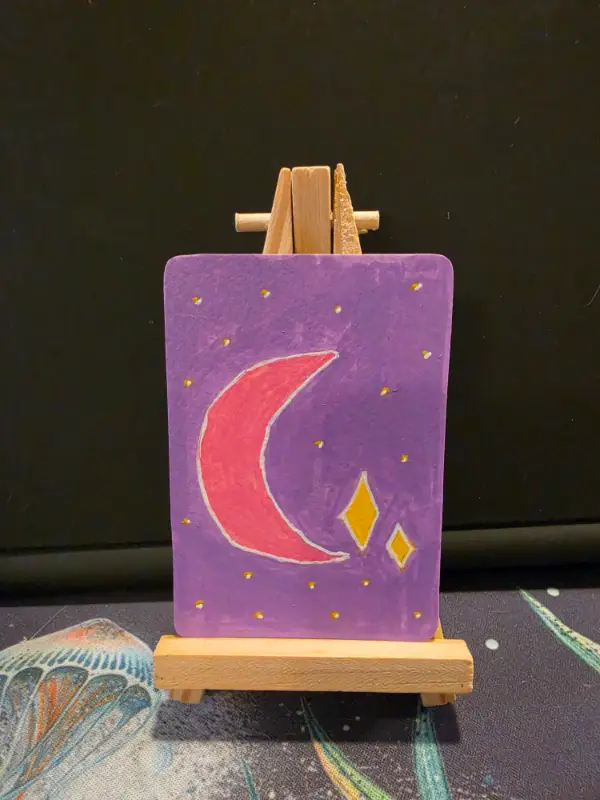 Pink Moon aceo art card