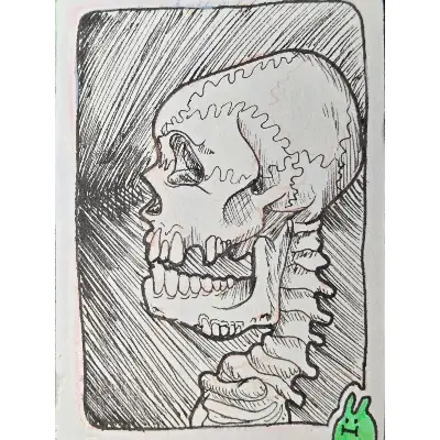 Emotions in Death: Disgust aceo art card thumbnail 1