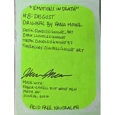 Emotions in Death: Disgust aceo art card thumbnail 2