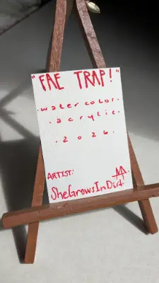 Fae Trap! aceo art card thumbnail 2