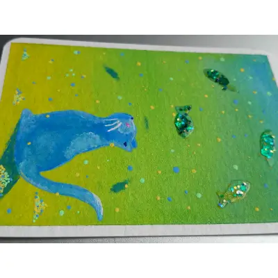 Blue Ridge Dream aceo art card thumbnail 3
