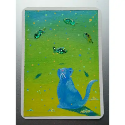 Blue Ridge Dream aceo art card thumbnail 1