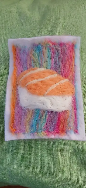 salmon nigiri (sushi 3 of 3) aceo art card