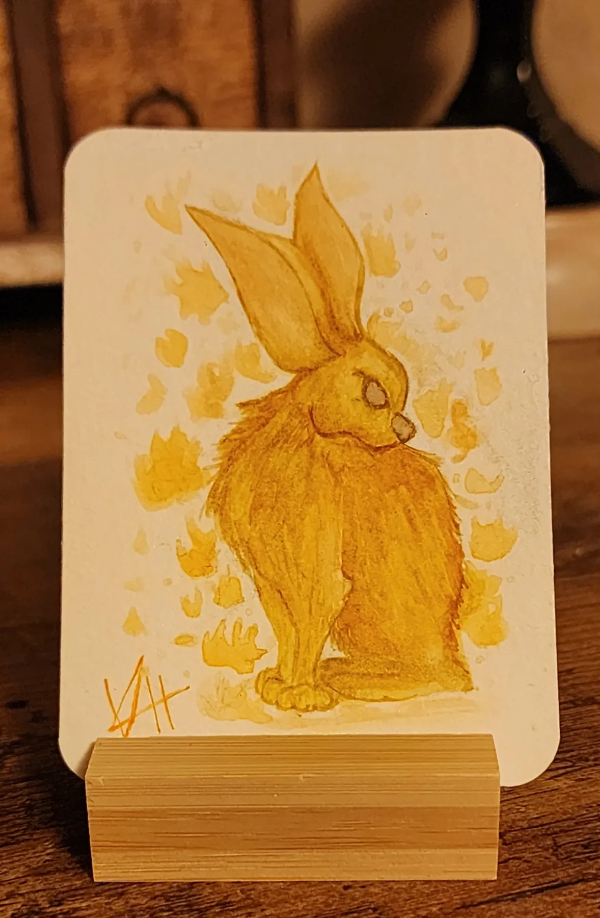 Hare of Heat aceo art card