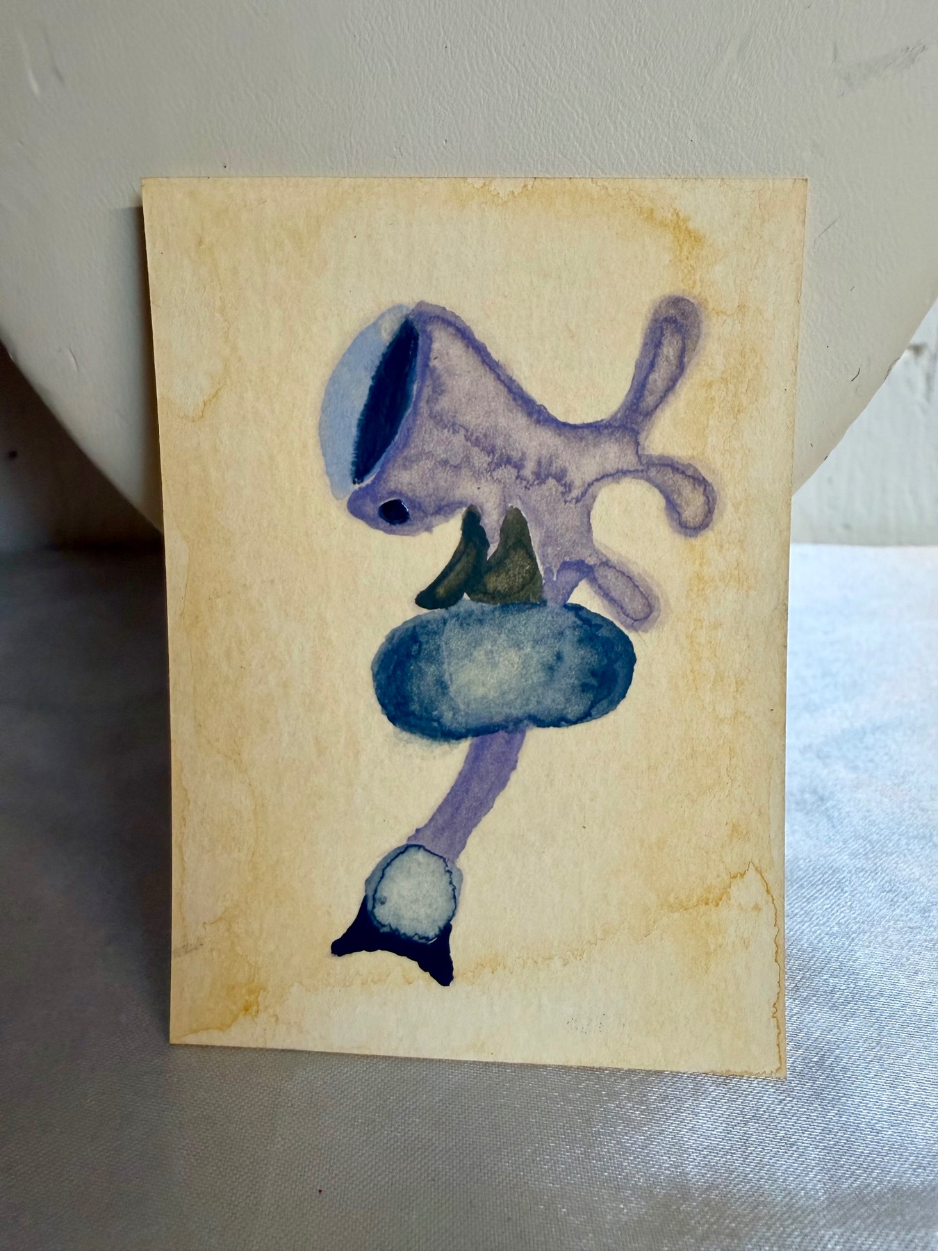 Cute Alien Drawing aceo art card