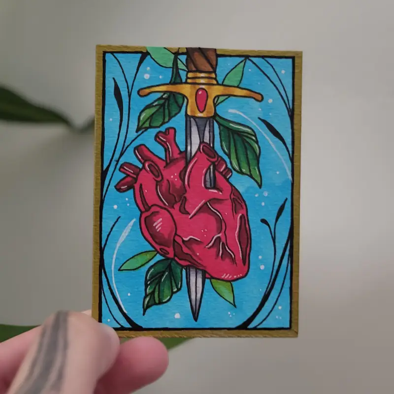 The Sacrifice aceo art card