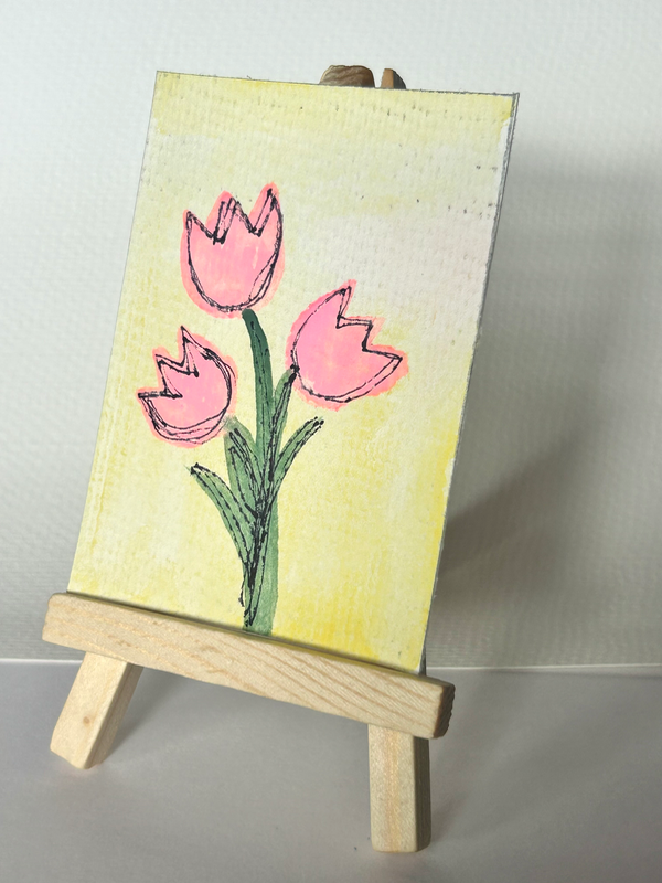 Pink Daydream aceo art card