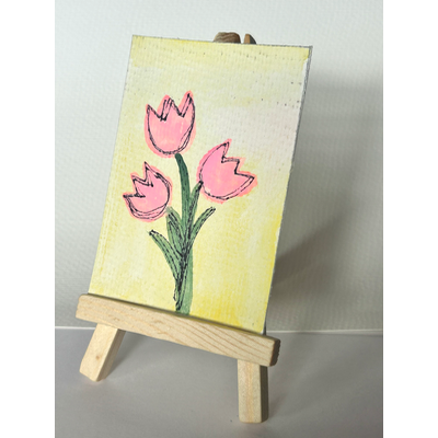 Pink Daydream aceo art card thumbnail 1