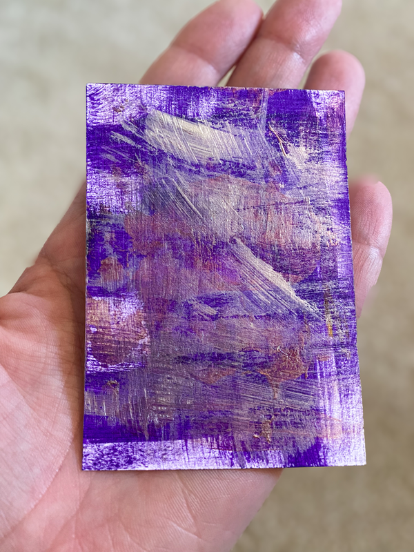 Purple Abstract 💜 aceo art card