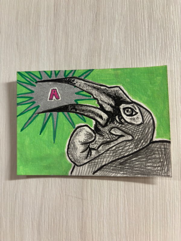 Weird dude fr aceo art card