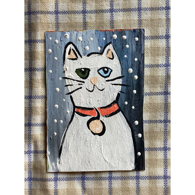 Series Cat One #4 aceo art card thumbnail 1