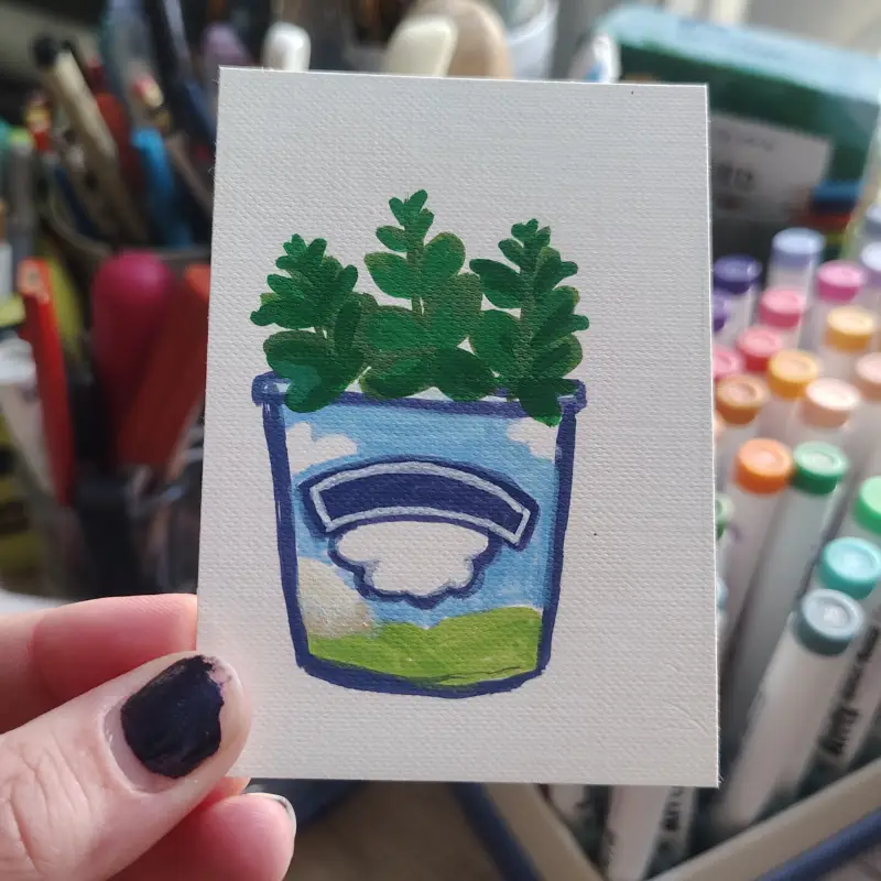 Ice Cream Garden (#2 of 4) aceo art card
