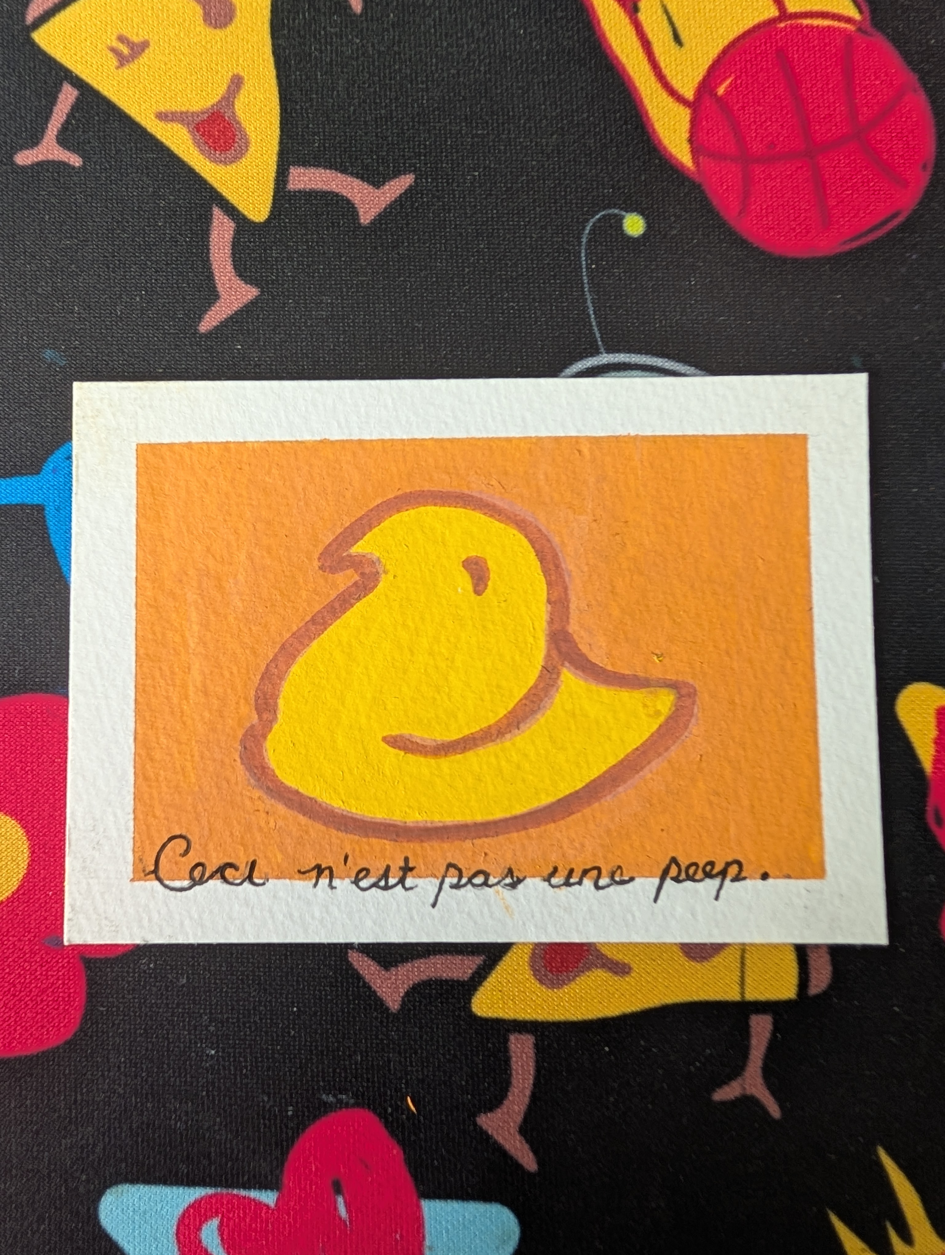 Peep aceo art card thumbnail 1
