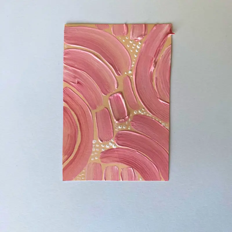 Spring Swing- Bloom 02- Original ACEO Card aceo art card