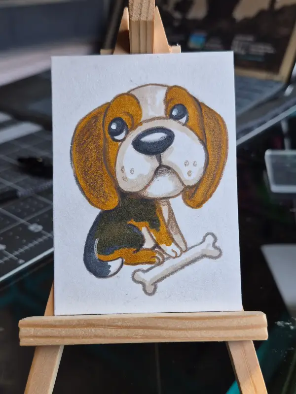 Dem bones aceo art card