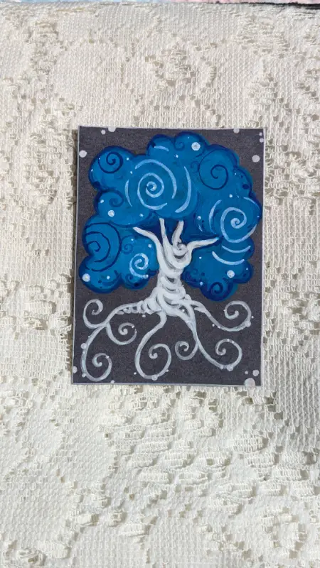 "If Clouds Were Trees" aceo art card