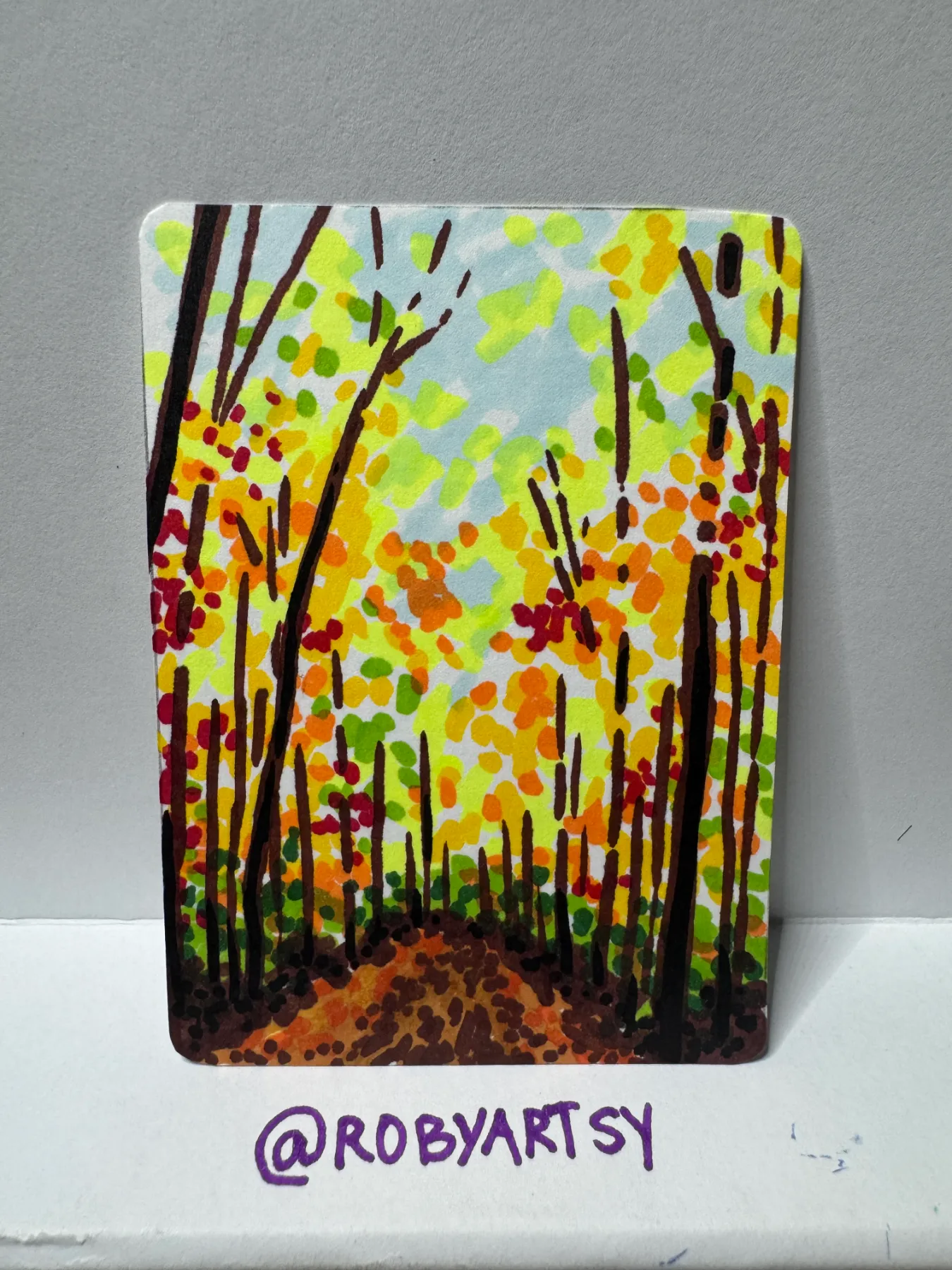 Forest aceo art card