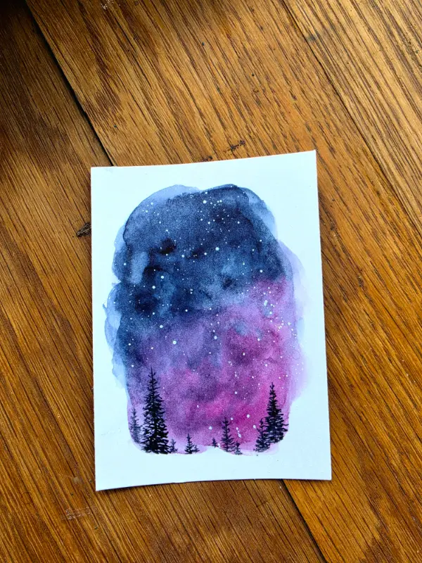 Look Up at the Stars aceo art card