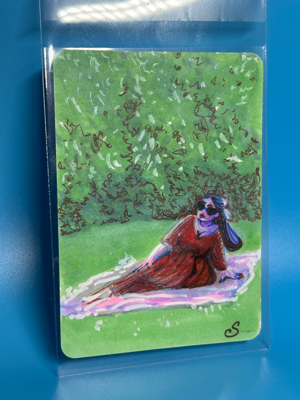 Backyard Diva aceo art card