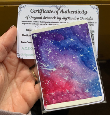 Milky Way Galaxy aceo art card thumbnail 2