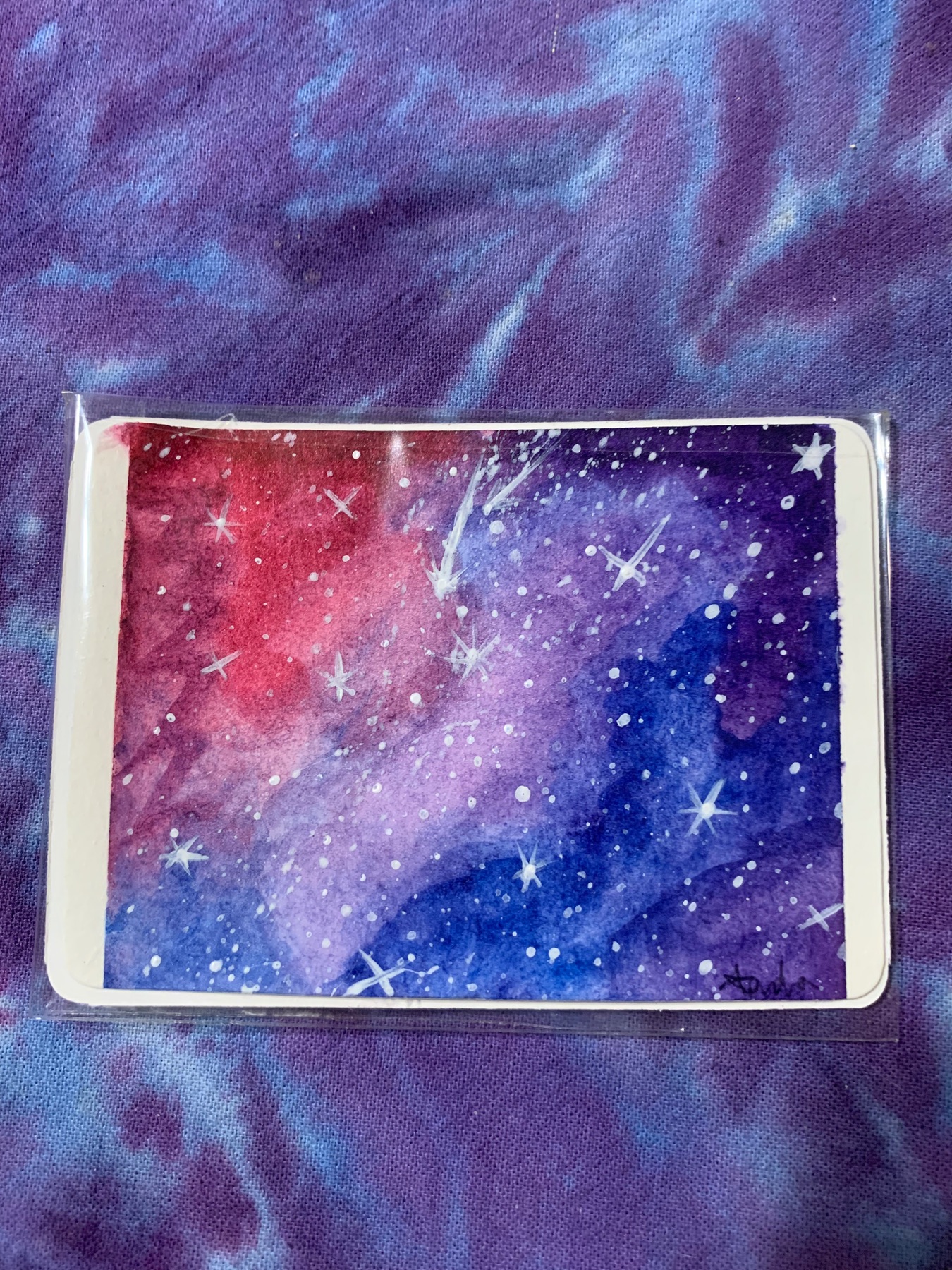 Milky Way Galaxy aceo art card