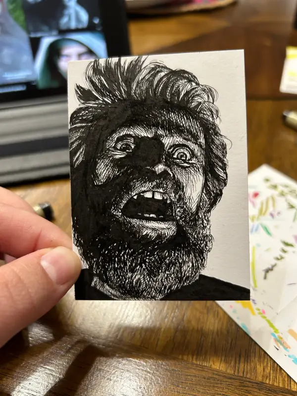 Yer Fond of Me Lobster aceo art card