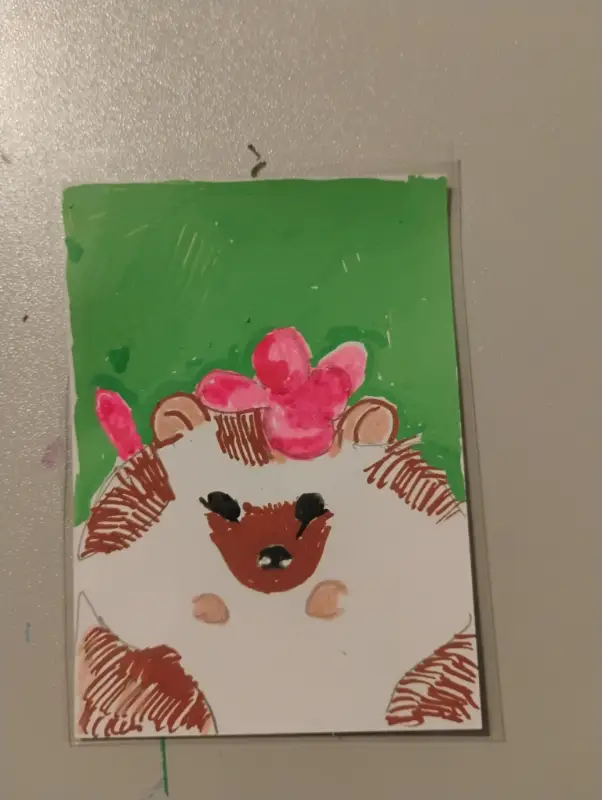 Hedgehog aceo art card