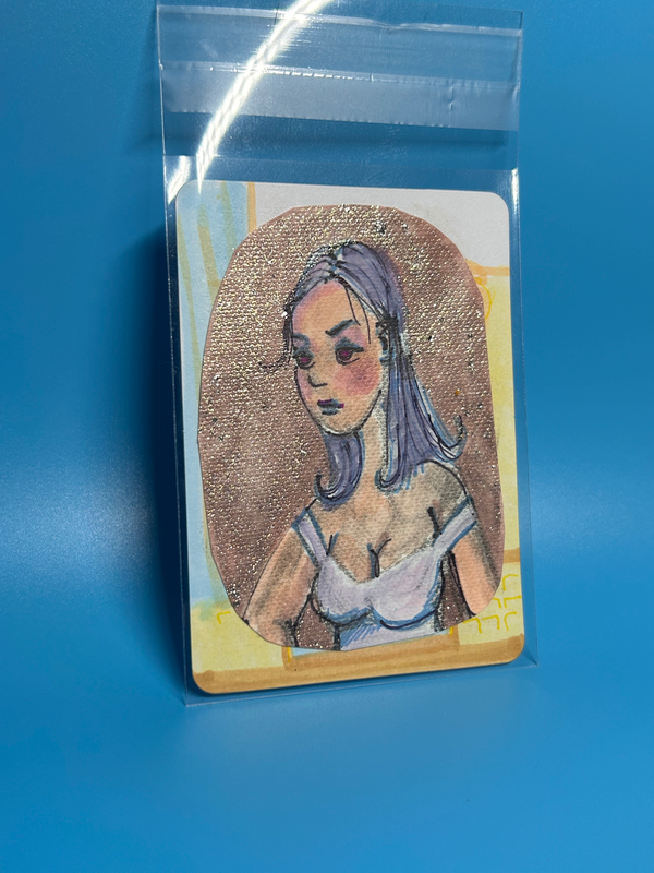 Moody Judy aceo art card