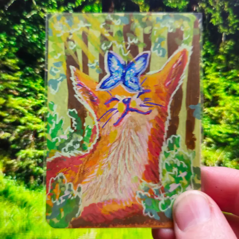 Resting Fox aceo art card