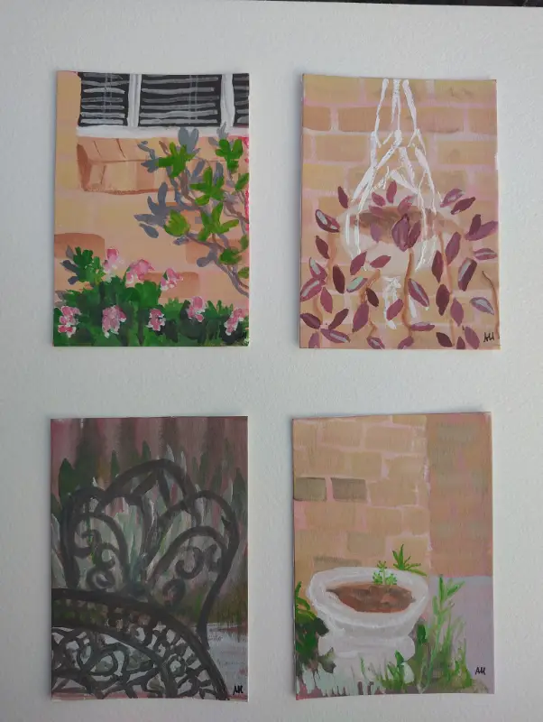 Snapshots of a Garden aceo art card