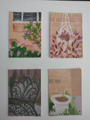Snapshots of a Garden aceo art card thumbnail 1