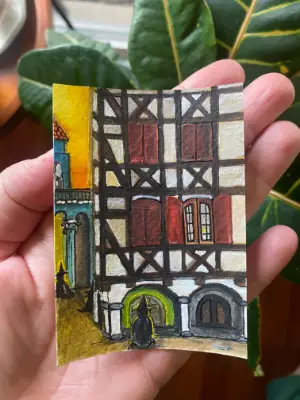 Portals aceo art card thumbnail 2