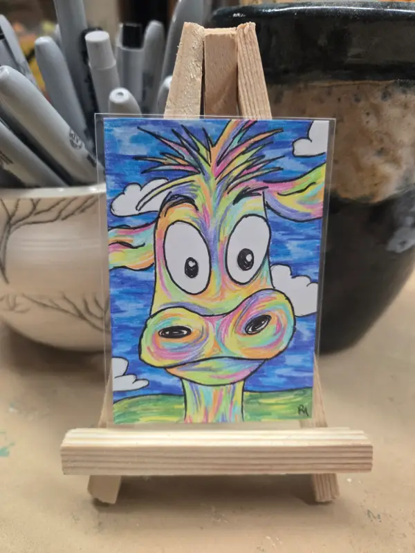 Moo aceo art card