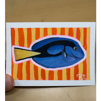 Fish 3/6 aceo art card thumbnail 1