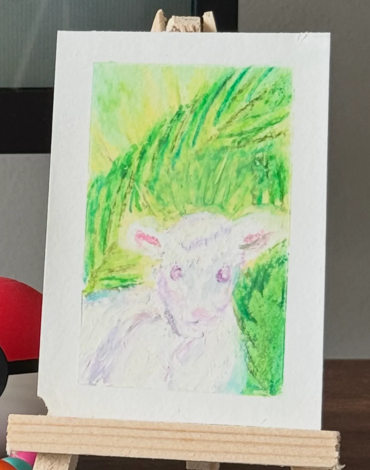 Lamb - Easter - Animal aceo art card