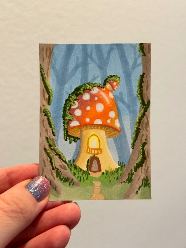 Deep in the woods aceo art card