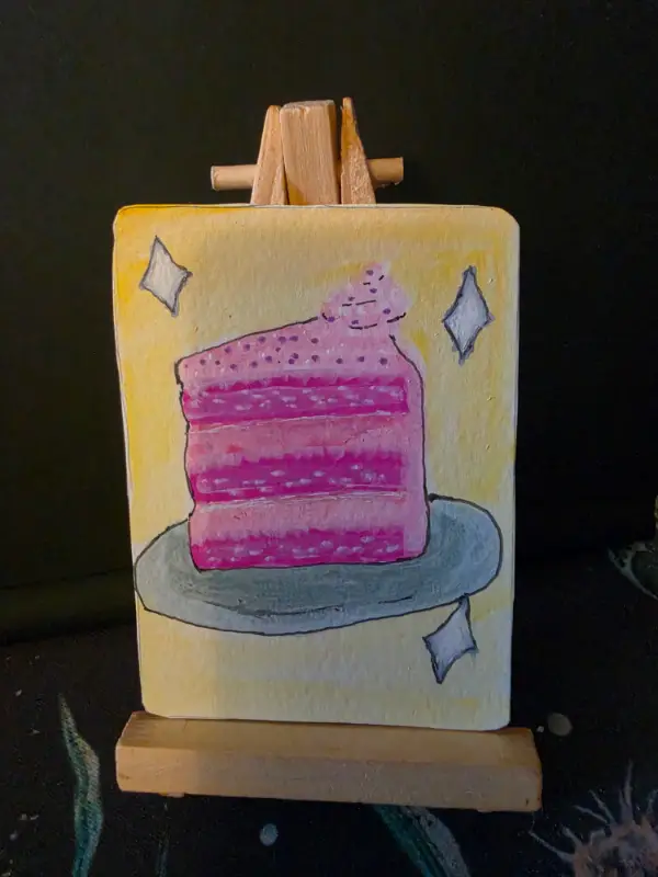 Pink Party aceo art card