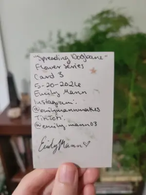 Spreading Dogbane Flower aceo art card thumbnail 2