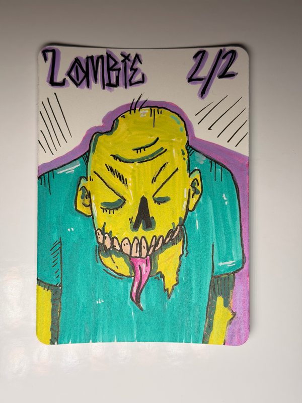 Zombie - MTG token aceo art card