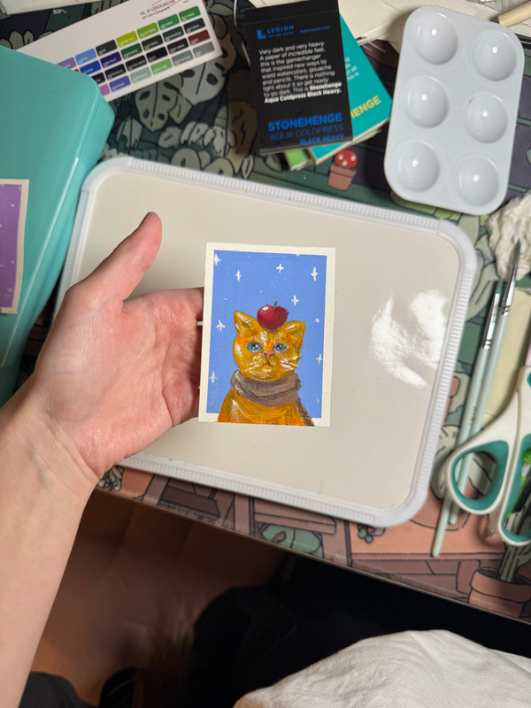 Orange Kitten Cute aceo art card