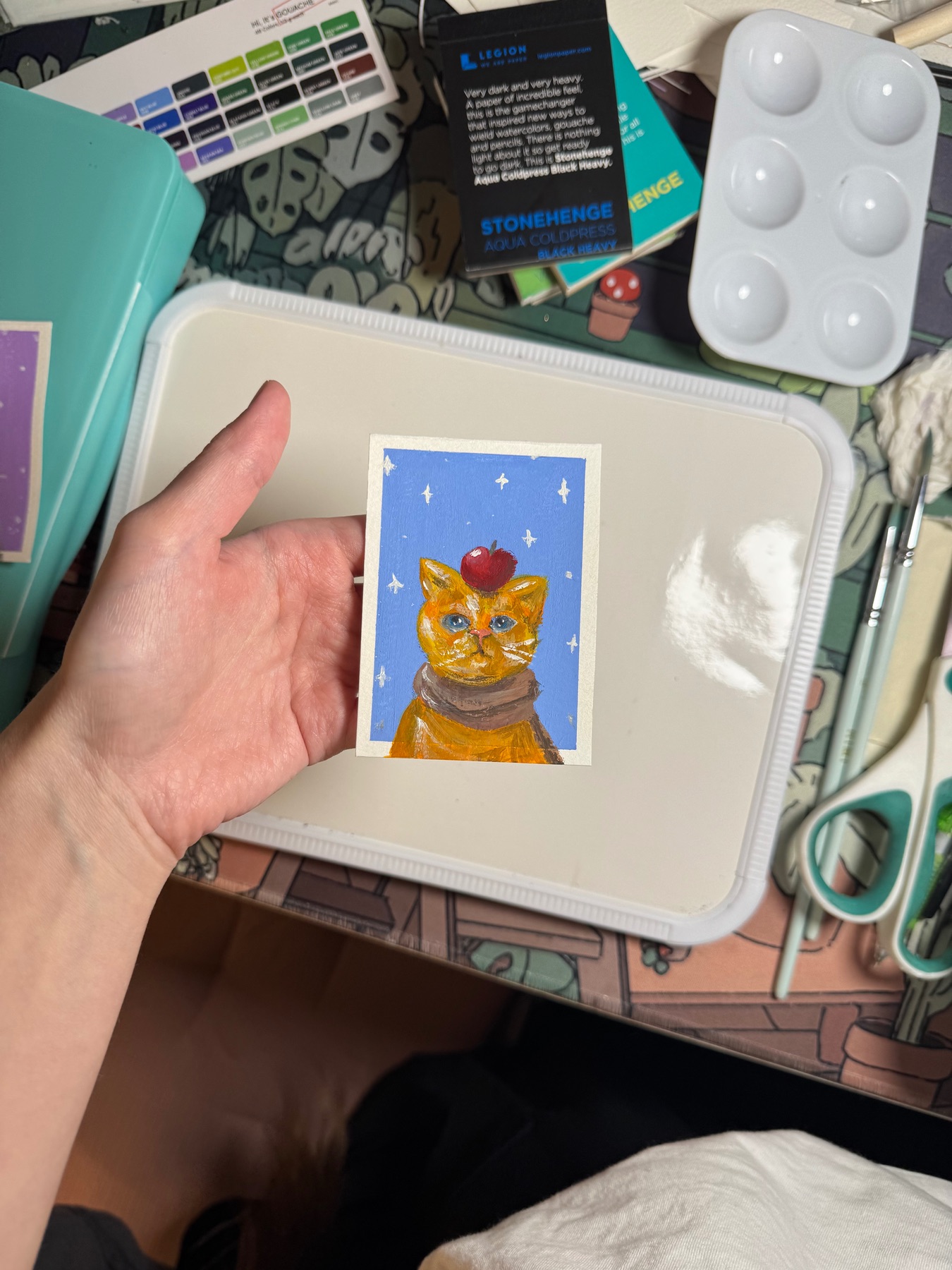 Orange Kitten Cute aceo art card