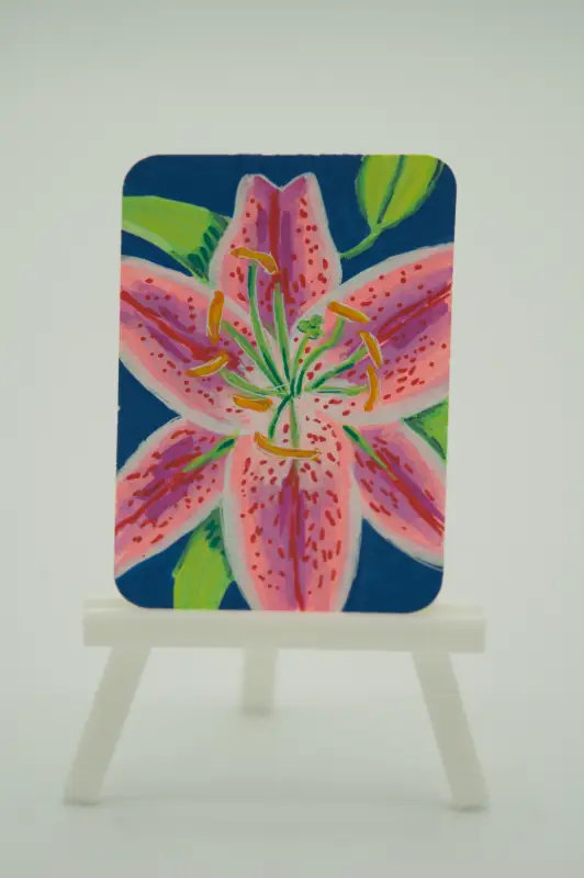 Stargazer Lily aceo art card