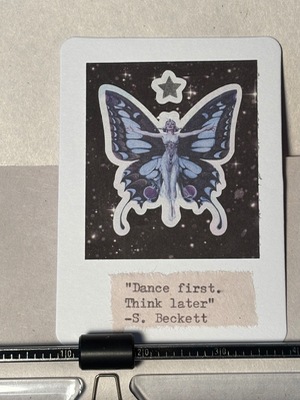 Polaroid Ladies #2 by Mazerzine butterfly dancer aceo art card thumbnail 1