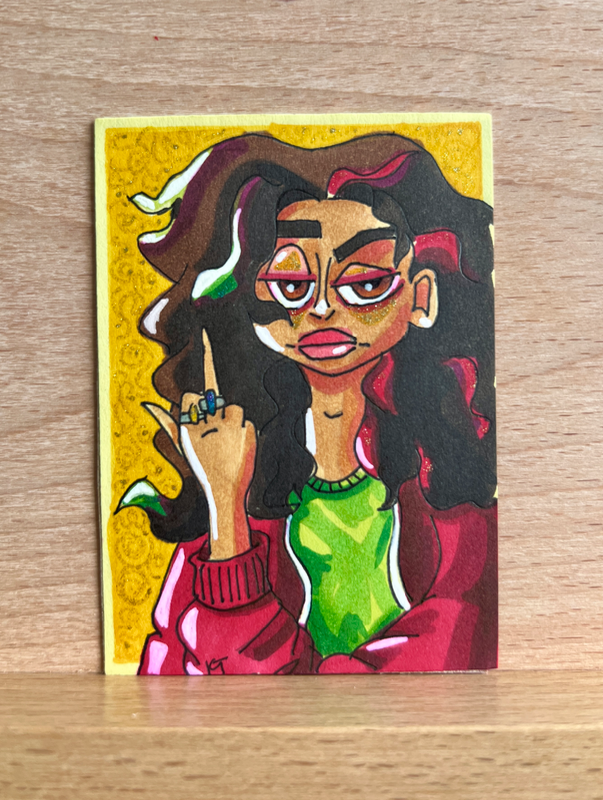 Rue from Euphoria aceo art card